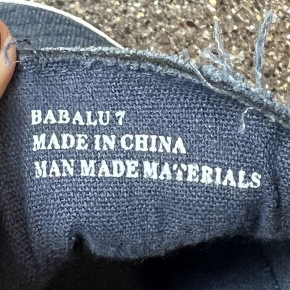 Corkys Blue Denim/Canvas Sneaker Shoes Women’s Size 7 Slip On Distressed Design - Picture 9 of 10